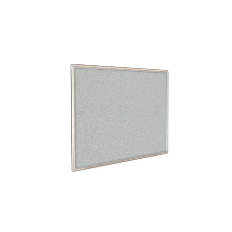 48" x 36" DecoAurora Aluminum Frame Gray Vinyl Tackboard - Light Maple Trim