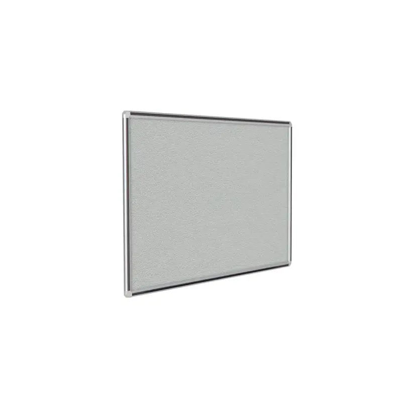 48" x 48" DecoAurora Aluminum Frame Gray Vinyl Tackboard - Black Trim