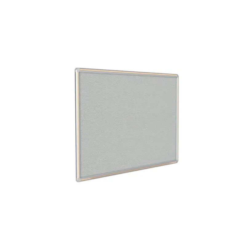 48" x 48" DecoAurora Aluminum Frame Gray Vinyl Tackboard - Light Maple Trim