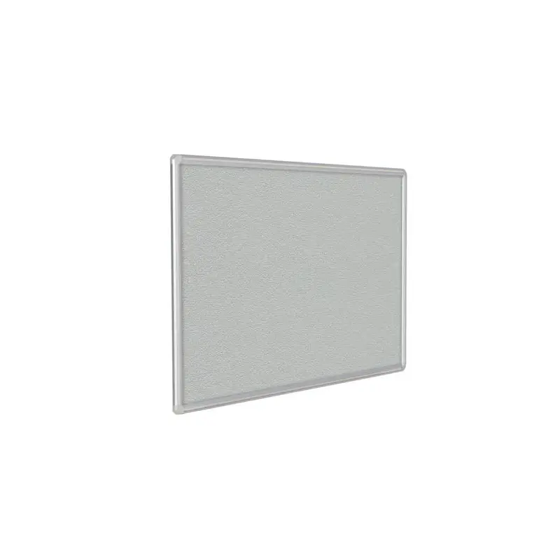 72" x 48" DecoAurora Aluminum Frame Gray Vinyl Tackboard - Gray Trim