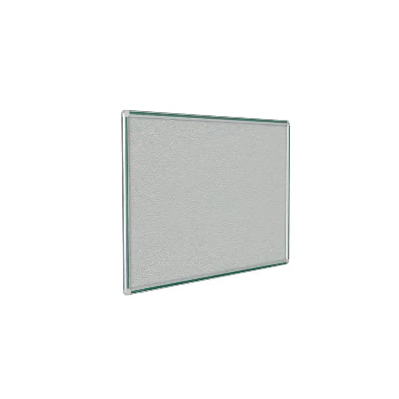 72" x 48" DecoAurora Aluminum Frame Gray Vinyl Tackboard - Hunter Green Trim