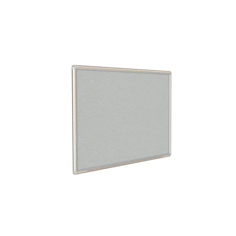 72" x 48" DecoAurora Aluminum Frame Gray Vinyl Tackboard - Light Maple Trim