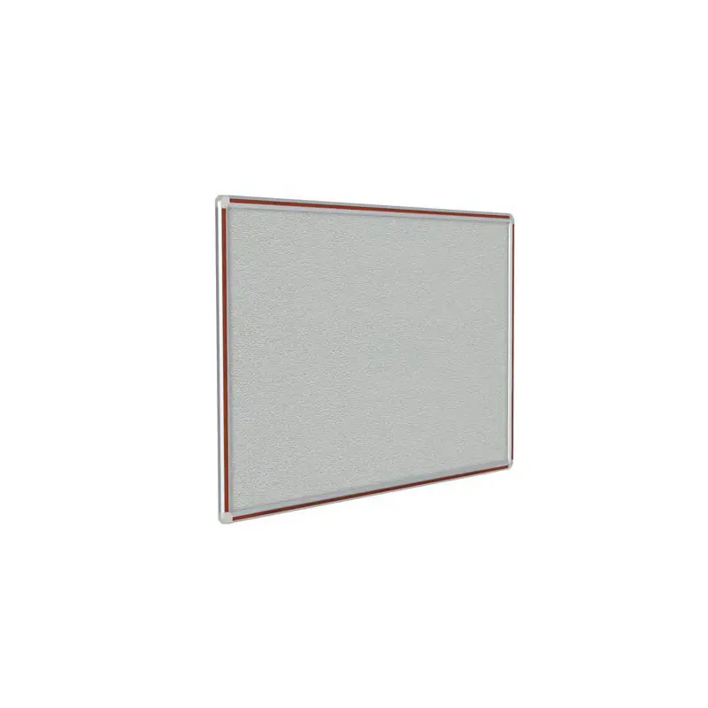96" x 48" DecoAurora Aluminum Frame Gray Vinyl Tackboard - Cherry Trim