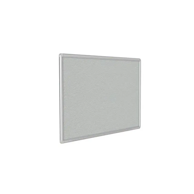 96" x 48" DecoAurora Aluminum Frame Gray Vinyl Tackboard - Gray Trim