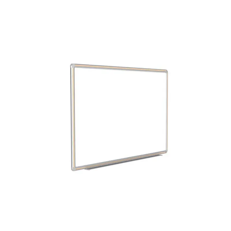 144" x 48" DecoAurora Aluminum Frame Porcelain Magnetic Whiteboard - Light Maple Trim