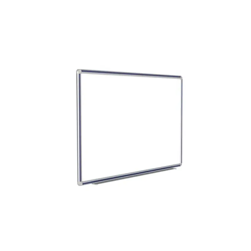 144" x 48" DecoAurora Aluminum Frame Porcelain Magnetic Whiteboard - Navy Blue Trim