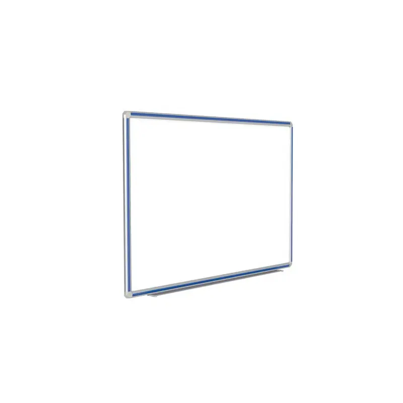 144" x 48" DecoAurora Aluminum Frame Porcelain Magnetic Whiteboard - Royal Blue Trim