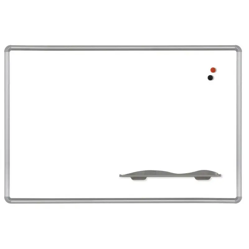 2'w x 18"H Presidential Trim Porcelain Steel Magnetic Whiteboard with Aluminum Trim