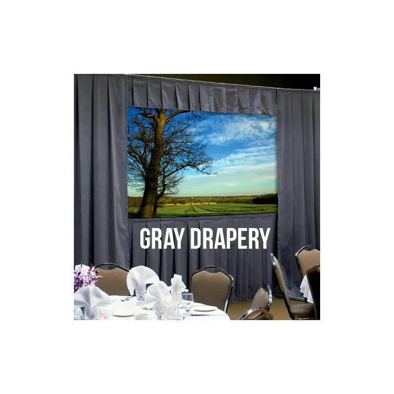 Da-Lite 39322GRP Ultra Velour Drapery Kits for Deluxe Frames Without Skirt Bar for a (8'x14')