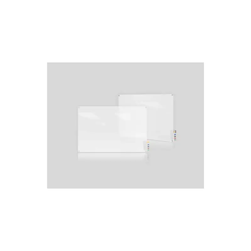 Ghent HMYRN34FR 3'x4' Harmony Frosted Glass Board - Radius Corners - 4 Markers and Eraser