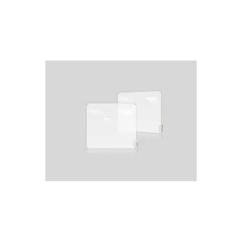 Ghent HMYRN44FR 4'x4' Harmony Frosted Glass Board - Radius Corners - 4 Markers and Eraser