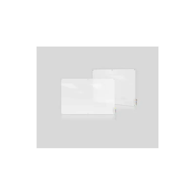 Ghent HMYRN48FR 4'x8' Harmony Frosted Glass Board - Radius Corners - 4 Markers and Eraser