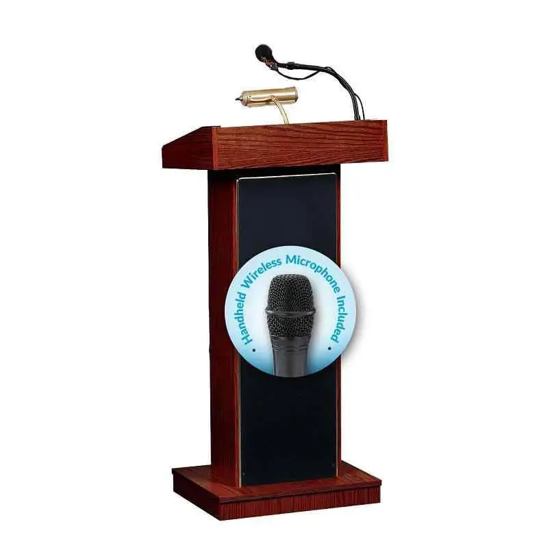 The Orator (Fixed-height, Mahogany) & Wireless Handheld Mic