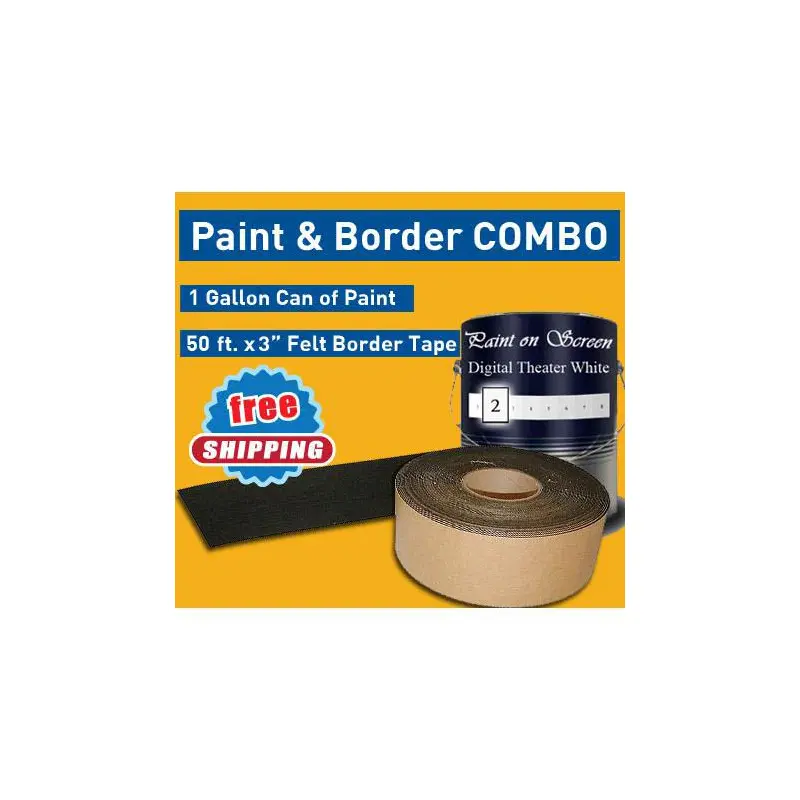 Paint on Screen Combo Kit: (1) G002 and (1) Black Felt Tape Border - (3 inch x 50 feet)