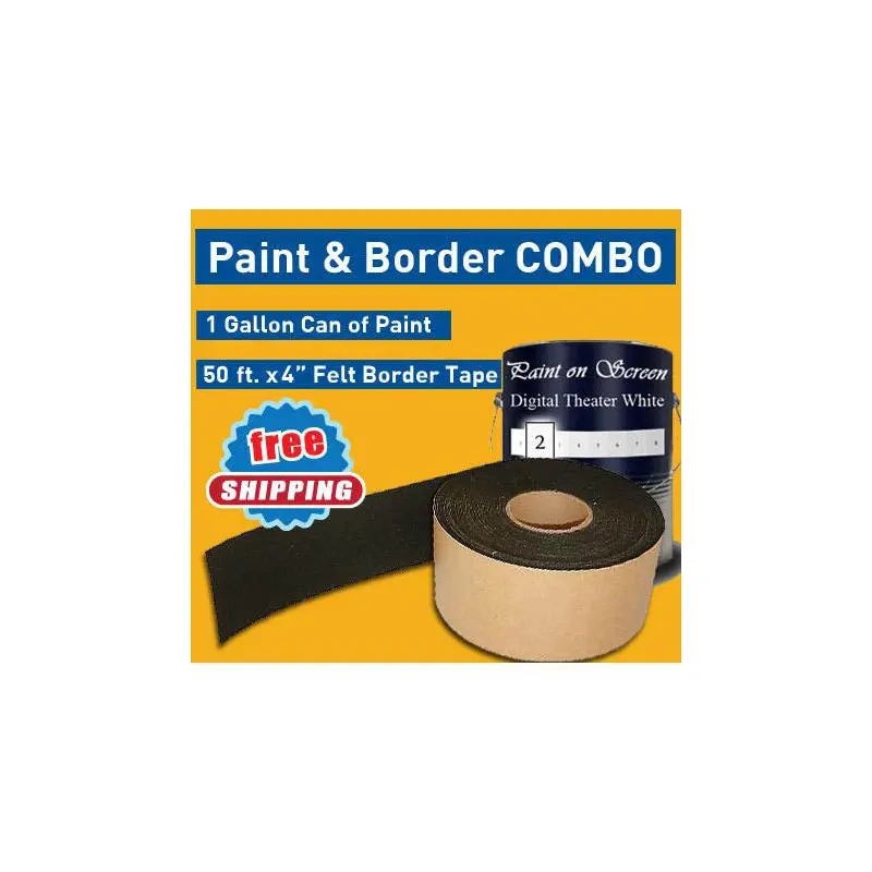 Paint on Screen Combo Kit: (1) G002 and (1) Black Felt Tape Border - (4 inch x 50 feet)