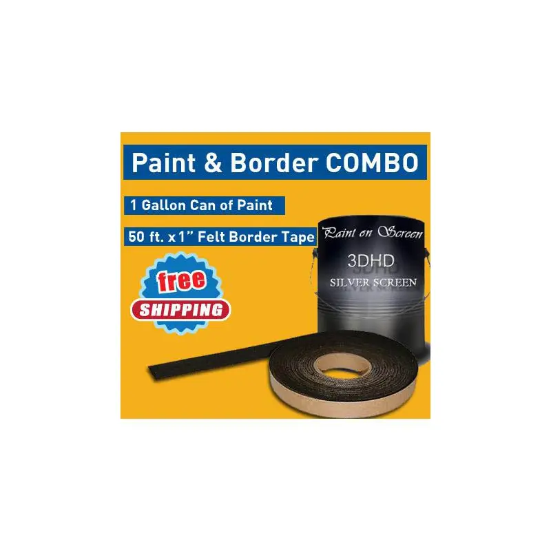 Paint on Screen Combo Kit: (1) G003DHD and (1) Black Felt Tape Border - (1 inch x 50 feet)