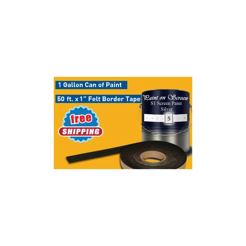 Paint on Screen Combo Kit: (1) G005 and (1) Black Felt Tape Border - (1 inch x 50 feet)