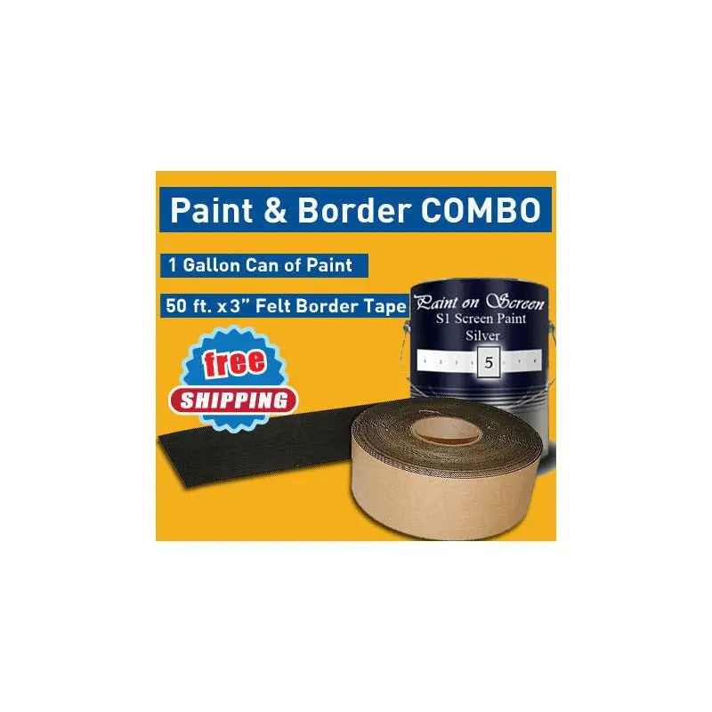 Paint on Screen Combo Kit: (1) G005 and (1) Black Felt Tape Border - (3 inch x 50 feet)