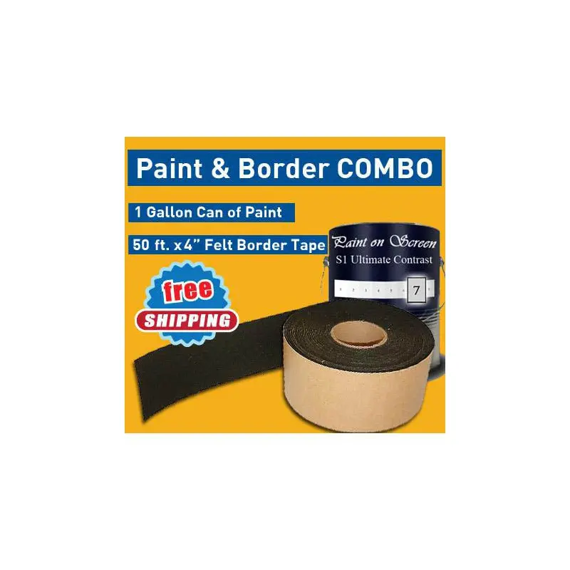 Paint on Screen Combo Kit: (1) G007 and (1) Black Felt Tape Border - (4 inch x 50 feet)