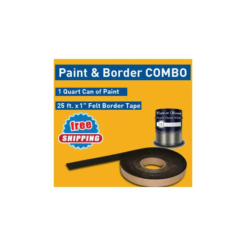 Paint on Screen Combo Kit: (1) Q002 and (1) Black Felt Tape Border - (1 inch x 25 feet)