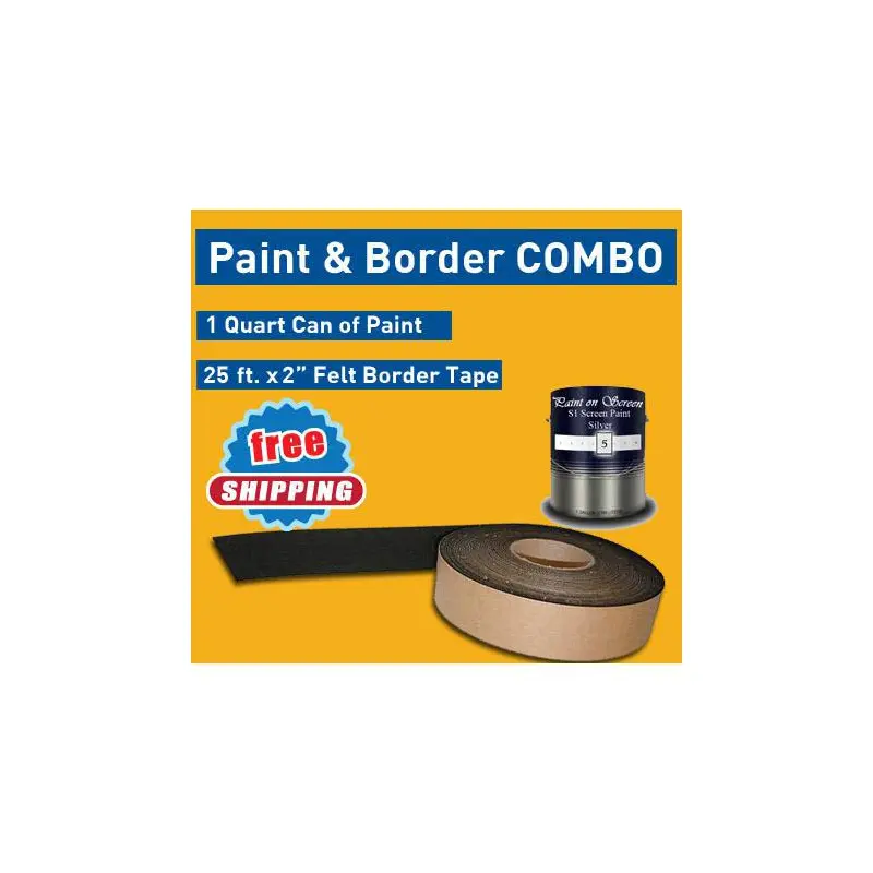 Paint on Screen Combo Kit: (1) Q005 and (1) Black Felt Tape Border - (2 inch x 25 feet)