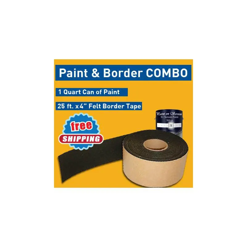 Paint on Screen Combo Kit: (1) Q005 and (1) Black Felt Tape Border - (4 inch x 25 feet)