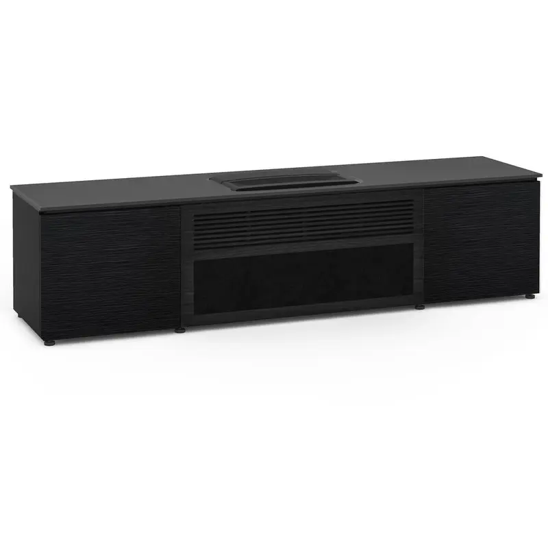 Salamander Designs Chicago 245 Cabinet for integrated Hisense PX3-PRO UST Projector - Black Oak - C2/HSEPX3/245/CH/BK