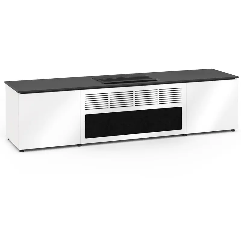 Salamander Designs Miami 245 Cabinet for integrated Hisense PX3-PRO UST Projector - Gloss White - C2/HSEPX3/245/MM/BK