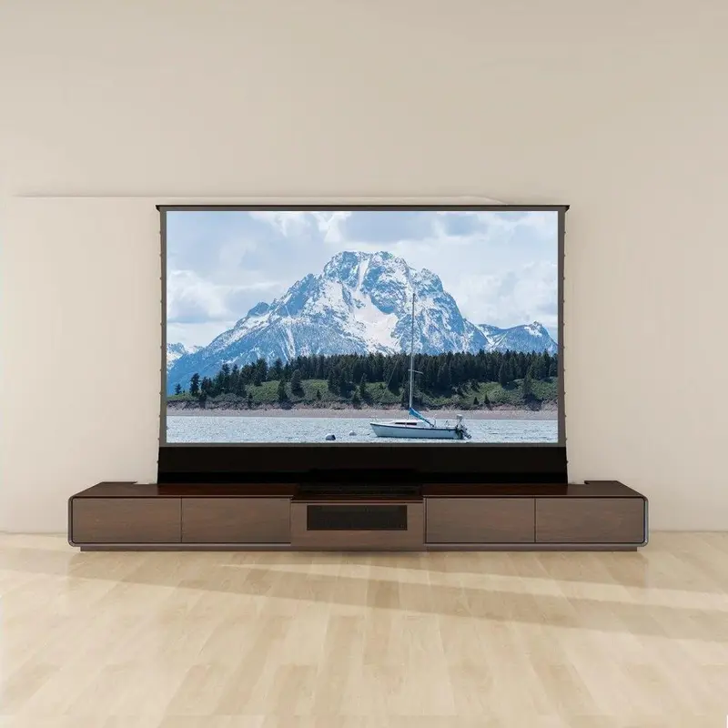 Vividstorm VC99CH100N Copenhagen Motorized UST Laser TV Cabinet - Walnut