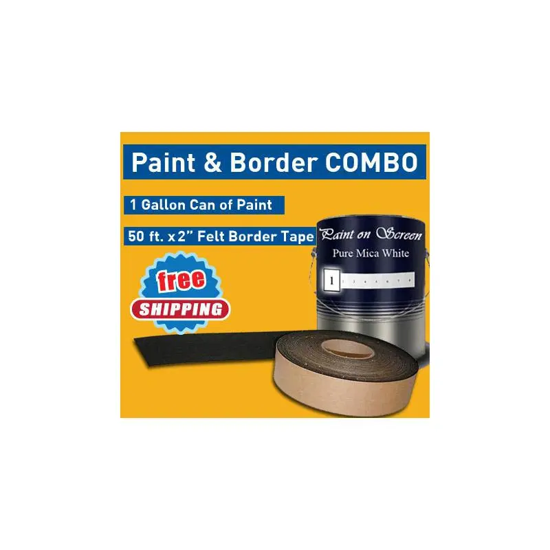Paint on Screen Combo Kit: (1) G001 and (1) Black Felt Tape Border - (2 inch x 50 feet)