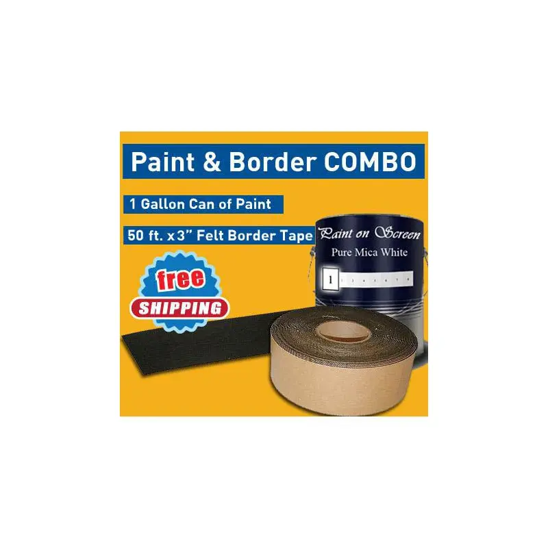 Paint on Screen Combo Kit: (1) G001 and (1) Black Felt Tape Border - (3 inch x 50 feet)