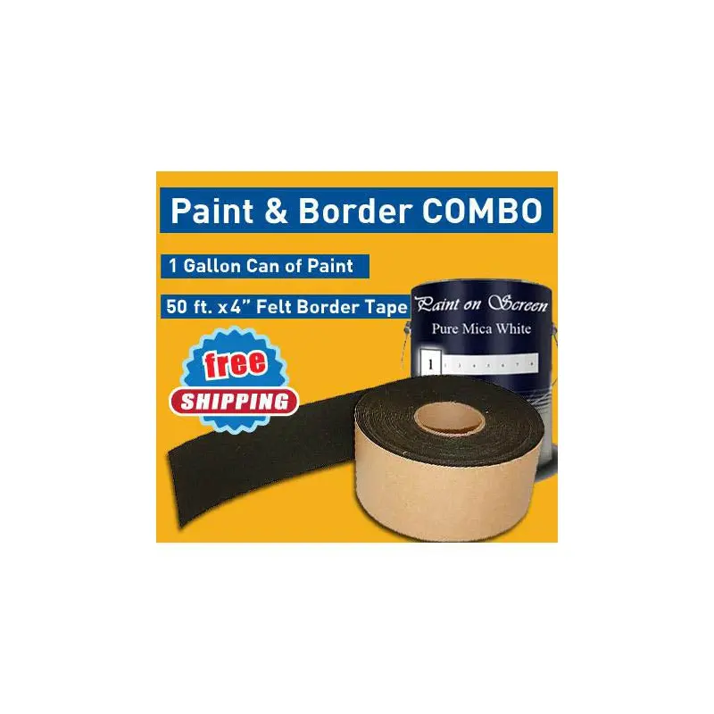 Paint on Screen Combo Kit: (1) G001 and (1) Black Felt Tape Border - (4 inch x 50 feet)
