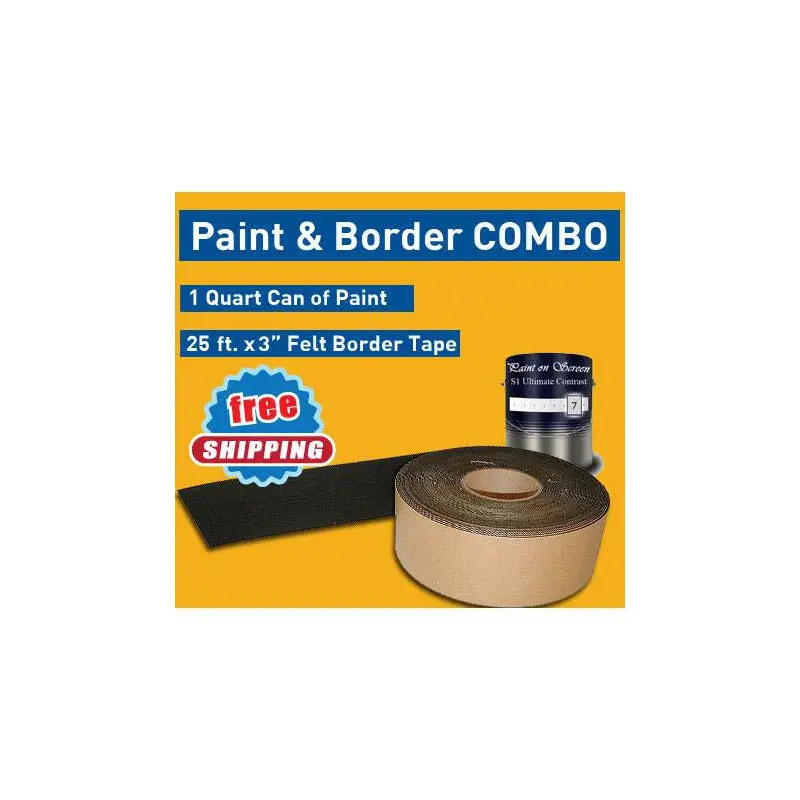 Paint on Screen Combo Kit: (1) Q007 and (1) Black Felt Tape Border - (3 inch x 25 feet)