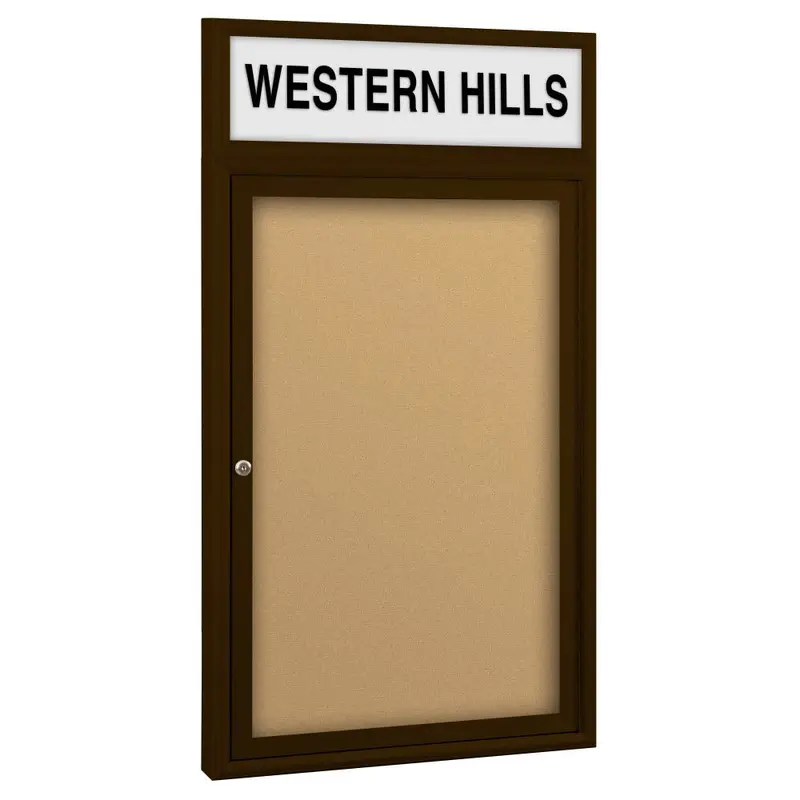 Best-Rite 94PC1-OH Outdoor Headline Bulletin Board Cabinet