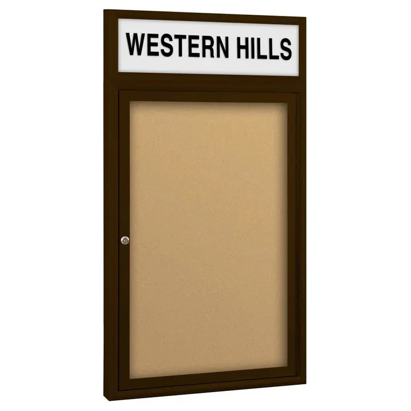 Best-Rite 94PCE-OH Outdoor Headline Bulletin Board Cabinet