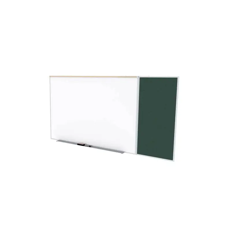 Ghent-SPC412C-V-183 - 4'x12' Style C Combination - Porcelain Magn Whtbd / Vinyl Fabric Bull - Ebony