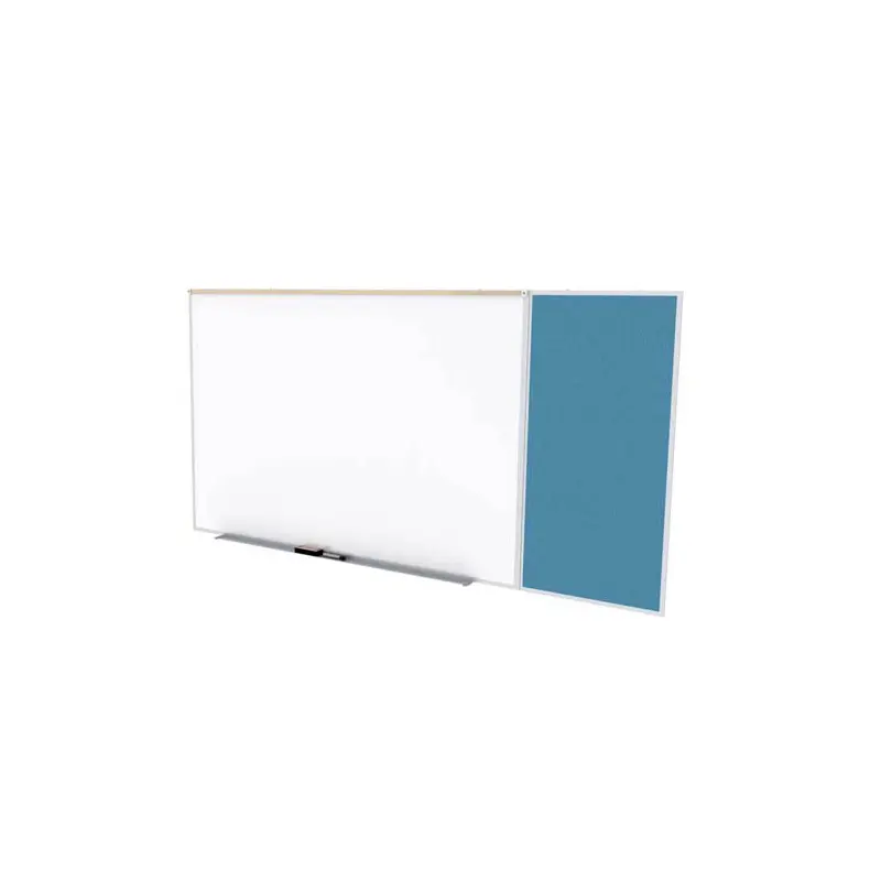 Ghent-SPC416C-V-191 - 4'x16' Style C Combination - Porcelain Magn Whtbd / Vinyl Fabric Bull - Ocean