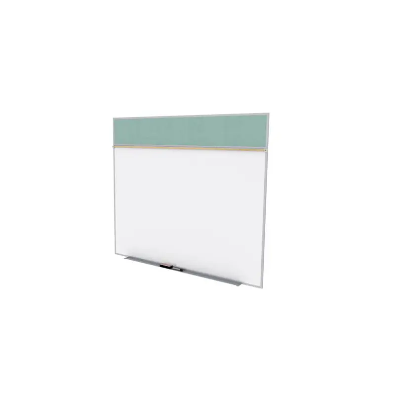 Ghent-SPC512A-V-199 - 5'x12' Style A Combination - Porcelain Magn Whtbd / Vinyl Fabric Bull - Stone