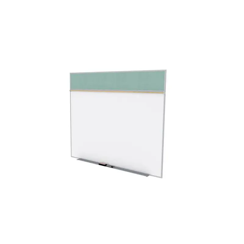 Ghent-SPC56A-V-199 - 5'x6'  Style A Combination - Porcelain Magn Whtbd / Vinyl Fabric Bull - Stone