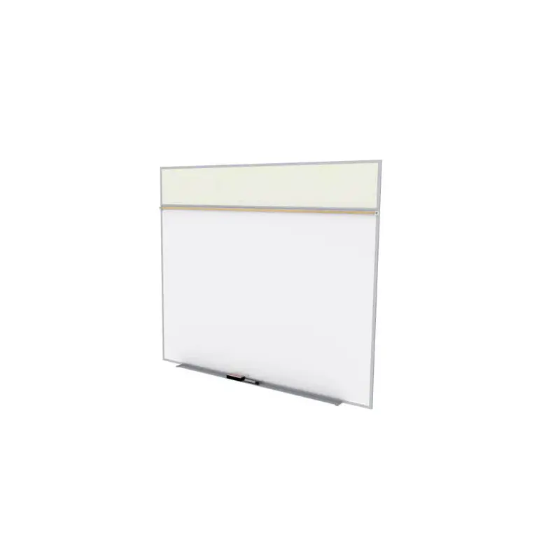 Ghent-SPC58A-V-185 - 5'x8'  Style A Combination - Porcelain Magn Whtbd / Vinyl Fabric Bull - Ivory