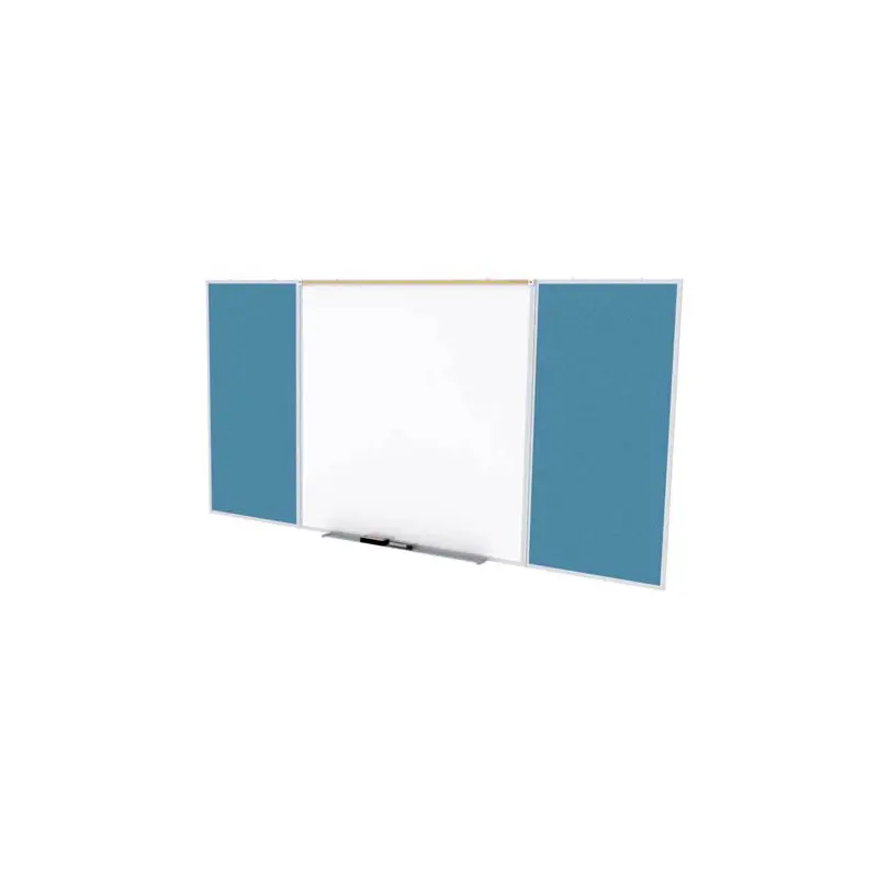 Ghent-SPC410D-V-191 - 4'x10' Style D Combination - Porcelain Magn Whtbd / Vinyl Fabric Bull - Ocean