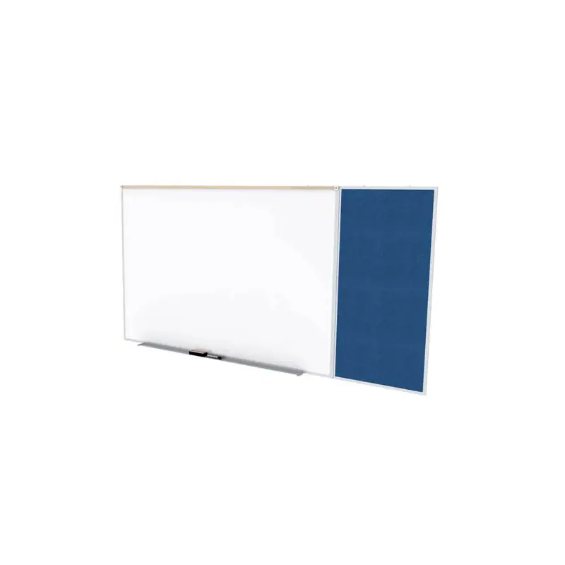 Ghent-SPC416C-V-195 - 4'x16' Style C Combination - Porcelain Magn Whtbd / Vinyl Fabric Bull - Navy