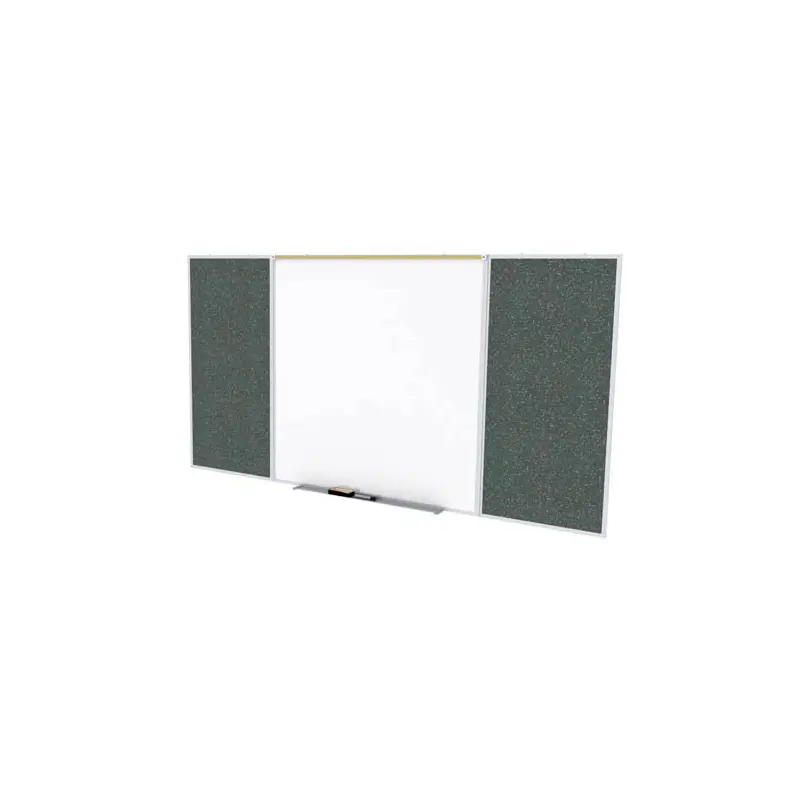 Ghent-SPC48D-ATR-CF - 4'x8'  Style D Combination - Porc Magn Whtbd / Recyc Rubber Bull - Confetti