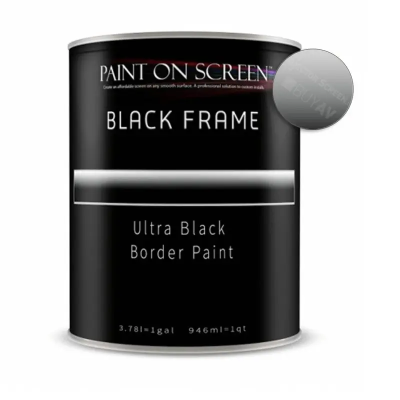 Projector Screen Paint - Black Frame - Quart