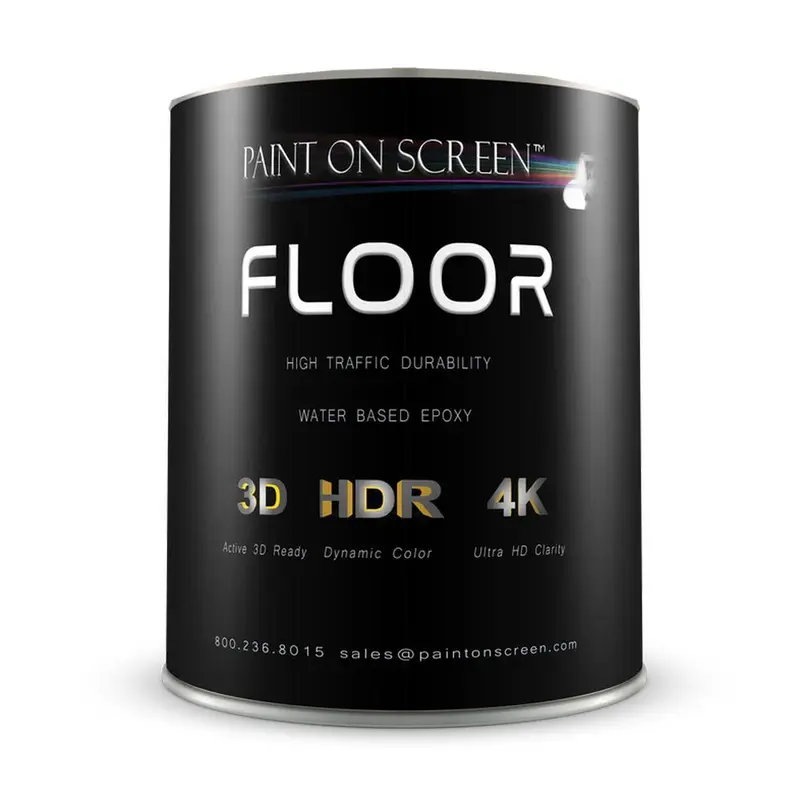 Projector Screen Paint - Floor - Projection Floor Coating - .999 Fine Silver - Gallon - G00FLOOR-Silver