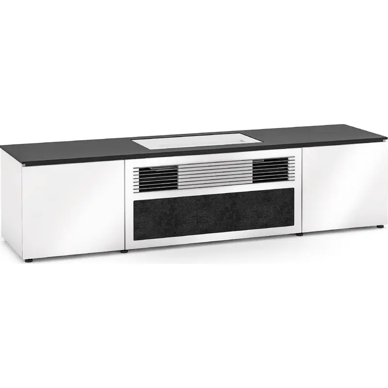 Salamander Designs Miami 245S Cabinet for integrated LG HU915QB/E & LG HU85LA/S UST Projector - Gloss White, Black Top - X/LG1/245S/GW/BK
