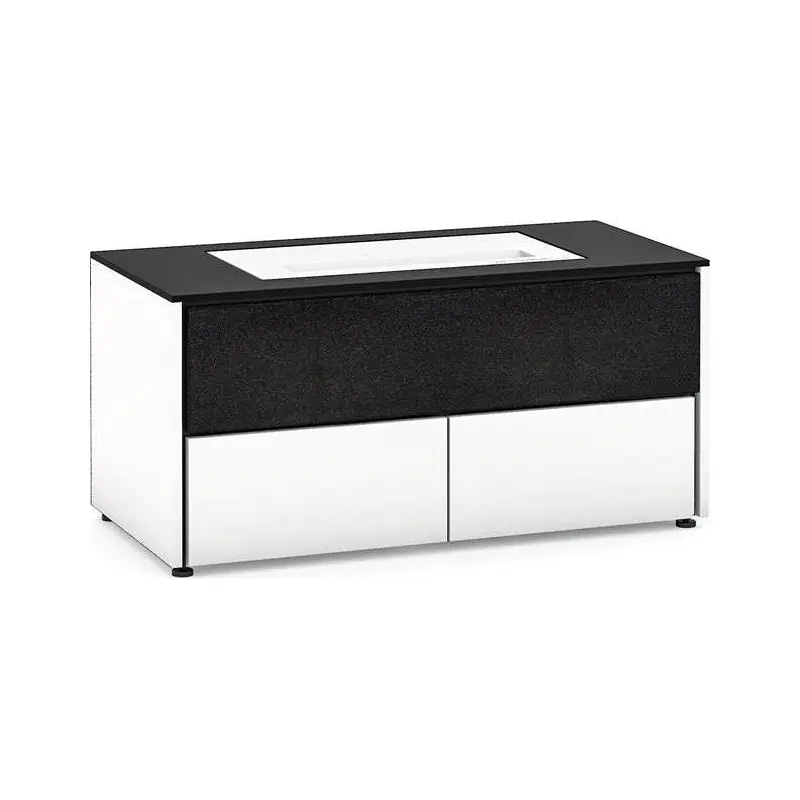 Salamander Designs Siena 229 Cabinet for integrated LG HU915QB/E & LG HU85LA/S UST Projector - Gloss White, Black Top - X/LG1/229GW/BK