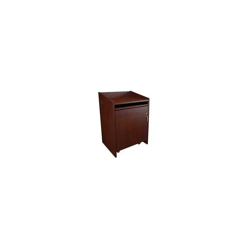 Middle Atlantic L2LDC2CCMGC PRE-CONFIGURED L2 SERIES LECTERN, 28" W, 25" D, WITH CONNECTIVITY - Grained Dark Cherry