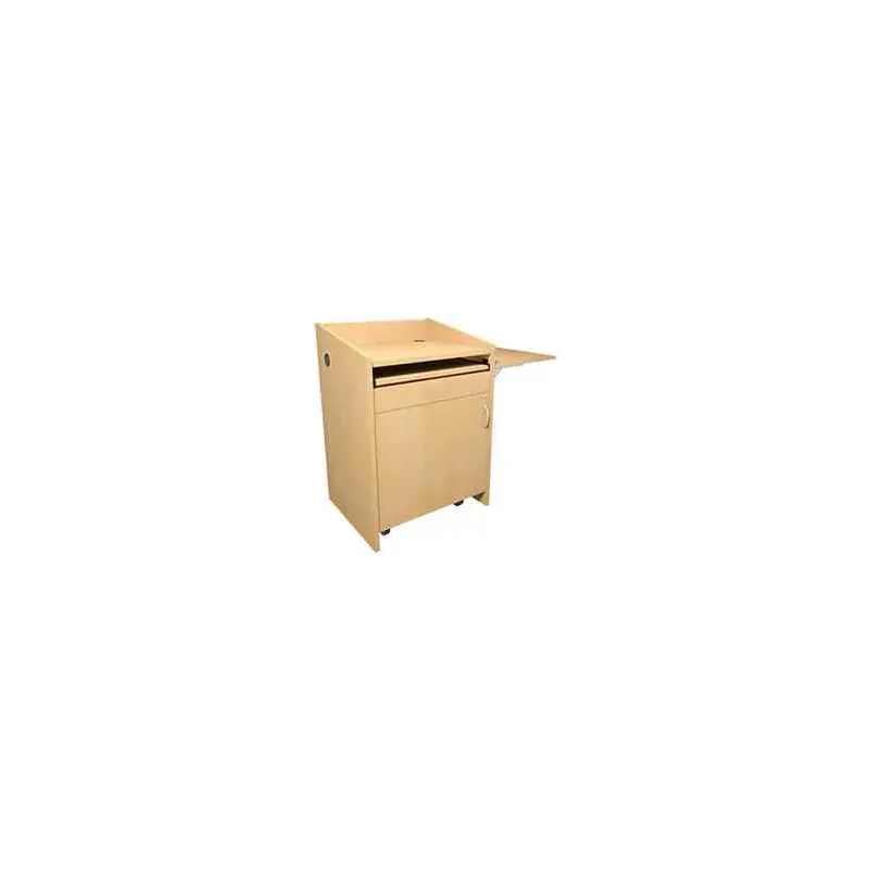 Middle Atlantic L2LDC2FCMKM PRE-CONFIGURED L2 SERIES LECTERN, 28" W, 25" D, WITH CONNECTIVITY AND FLIP UP SHELF - Knotted Maple