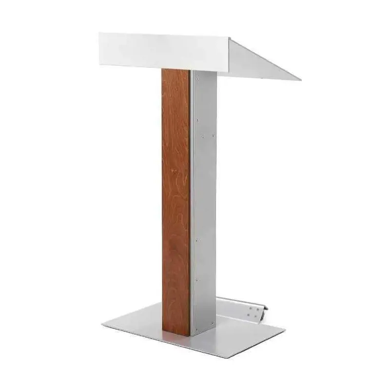 Produits Urbann Inc Y55T3W-V18 Contemporary Whisky Wood and Aluminum Full Floor Lectern